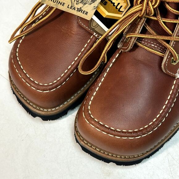 NWT VTG Knapp Boots 7" Moc Toe Steel Toe S. B. Foot Made in USA NOS 8.5 Wide EE - Picture 7 of 16